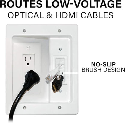 SANUS Ultimate in-Wall Cable Management Kit for Mounted TV & Soundbar - Includes Soundbar & TV Wire Management - Conceals Power, HDMI, Optical, and Low-Voltage Wires Behind Wall Model: WSIWPSB1