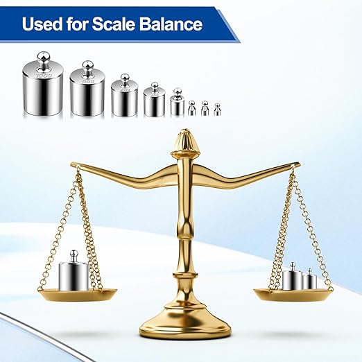 UCEC Calibration Weights for Digital Scale, 10mg - 100g Gram Weights Kit, Precision Stainless Steel Balance Scale Calibration Weight Set with Tweezers for Lab Educational Science