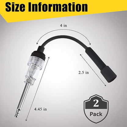 Inline Spark Plug Tester Engine Straight Boot Ignition Tester Light Lawnmower Checker Armature Diagnostic Detector for Automotive Car Internal External Engine(2 Pieces)