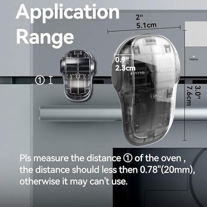 EUDEMON Child Safety Heat-Resistant Oven Door Lock, Oven Front Lock for Kids Easy to Install, Use Adhesive,No Screws or Drill (1 Pack,Clear-Black)(ONLY for Flat Surface)