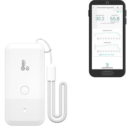 YoLink Smart Wireless Thermometer Hygrometer, Wide Temp Range for Freezer, Fridge, Green House, Pet Cage, App Alerts, Emails, Text/SMS alerts- Hub Required