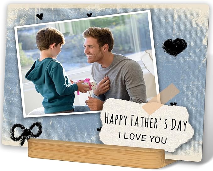 Custom Metal Photo Prints, Customize Frames with Your Pictures, Personalized Picture Gifts for Lovers, Couples, Family and Home Decor, Father's Day5, XY1101
