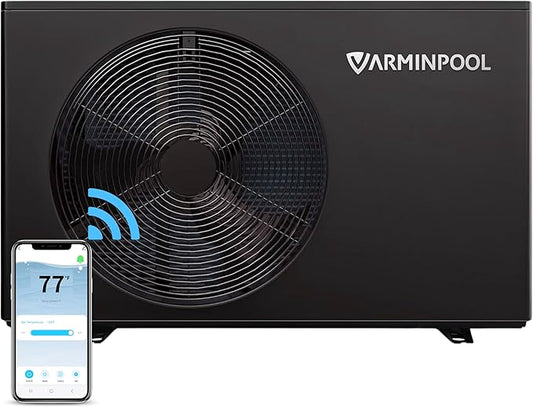 40000BTU Smart Pool Heat Pump for 13,000 Gallons In and Above Ground Pools, Electric Pool Heater with Smart Control via APP, Heat and Cool Mode, 240V
