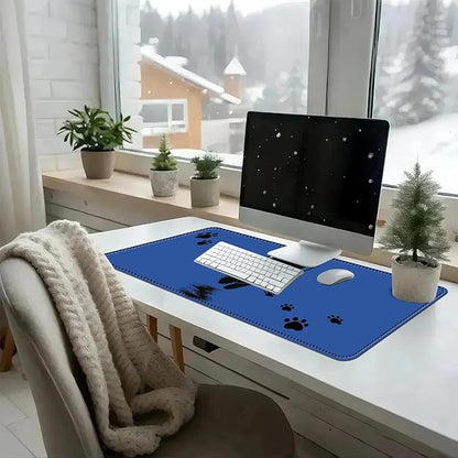 Heated Mouse Pad with 3 Temperature Settings(104°F–122°F),Large 31.5x13 Inch PU Leather Heated Desk Mat,Waterproof Warming Pad for Office,Gaming & Cold Hands Relief,Cute Black Cat