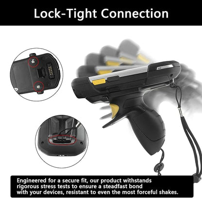 Trigger Handle for Zebra Symbol TC70 TC72 TC75 TC77 TC70x TC75x Handheld Barcode Scanner Mobile Computer - P/N: TRG-TC7X-SNP1-02 TRG-TC7X-SNP1-01 Secure Snap-On Design