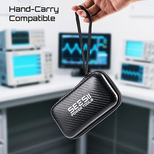 SEESII TinySA Ultra+ ZS406 5.4GHz Spectrum Analyzer with Hard Case: 4 inch Portable RF Test Kit with EVA Waterproof Shockproof Protective Shell for Ham Radio, Field Testing, V0.4.6.1