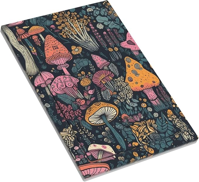 Decorative Light Switch Plate Covers Pink Orange Mushrooms Green Plant 1 Gang No Device Single Blank Outlet Covers Wall Plate Light Switch Cover Plate Faceplate for Bedroom Home Decor