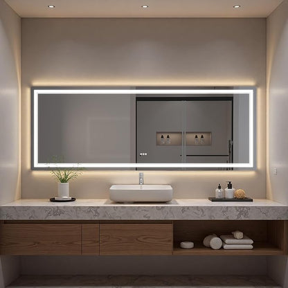 LED Bathroom Mirror with Lights, Wall Mirrors