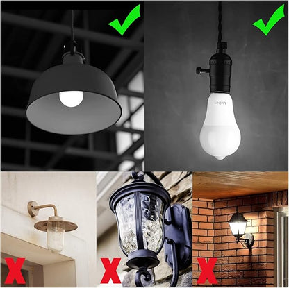 McDen Motion Sensor Light Bulb, Indoor Motion Activation Detector Light Bulb, E26 Base Dusk to Dawn Security Night Light 13.5W Equivalent 100W 6000K Daylight 4 Packs