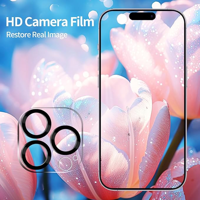 PEHAEL 2+2Pack for iPhone 15 Pro Max Privacy Screen Protector with Camera Lens Protector Full Coverage Anti-Spy Tempered Glass Film 9H Hardness Easy Installation Bubble Free [6.7 inch]