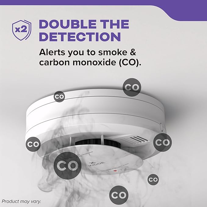 Kidde Smoke & Carbon Monoxide Detector for Home, 10-Year Battery Powered, Voice Alerts, 3-Pack