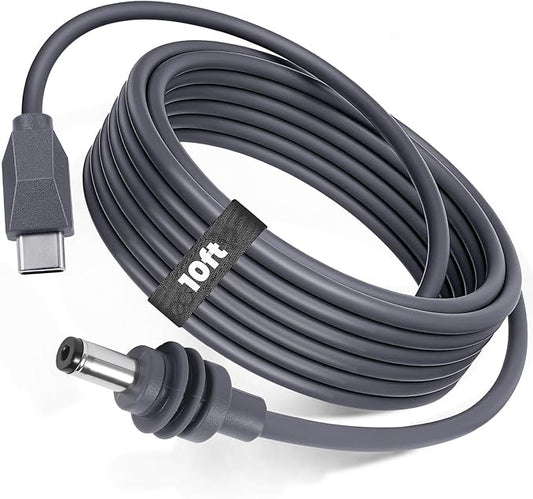 Starlink Mini USB C to DC Power Cable, Compatible with 65W+ Power Bank and PD Charger, Starlink Mini Cable USB Type-C to DC Cord, 18AWG Waterproof, Plug and Play for Outdoor Camping Travel (10FT/3M)