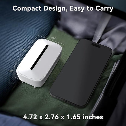 Carbon Monoxide Detectors Plug in, 10-Year Battery Powered CO Detector with Breathing Light, Portable Traval Carbon Monoxide Alarm for Home/Office/RV, 1Pack