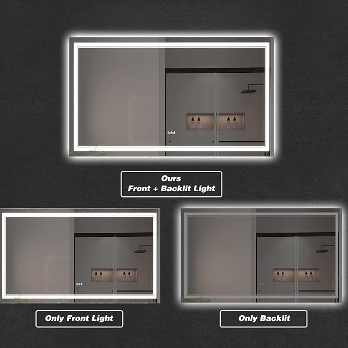 LED Bathroom Mirror with Lights, Wall Mirrors