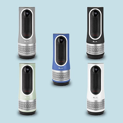 LivePure 3-in-1 LP520 Clean Heat Air Purifier & Electric Heater – 2 Heat Modes and Air Filtration – for Indoor Use in Bedrooms, Home Office & Apartments, Blue