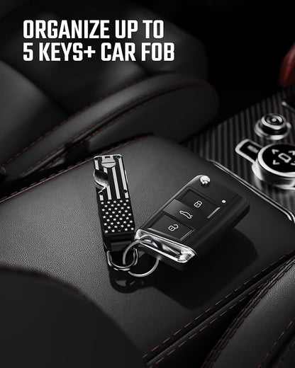 Key Organizer for Men Compact Key Holder Minimalist Key Case Metal Key Chain Key Holder for Keychain Secures 2-5 Keys