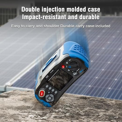 CEM T.ax Included DT-6650 Multifunction Installation Tester with 3.5" TFT Color LCD Display,Voltage,Insulation Resistance,Earth Resistance,Loop impedance,Loop impedance,RCD,PFG,PSC Support 400V TN