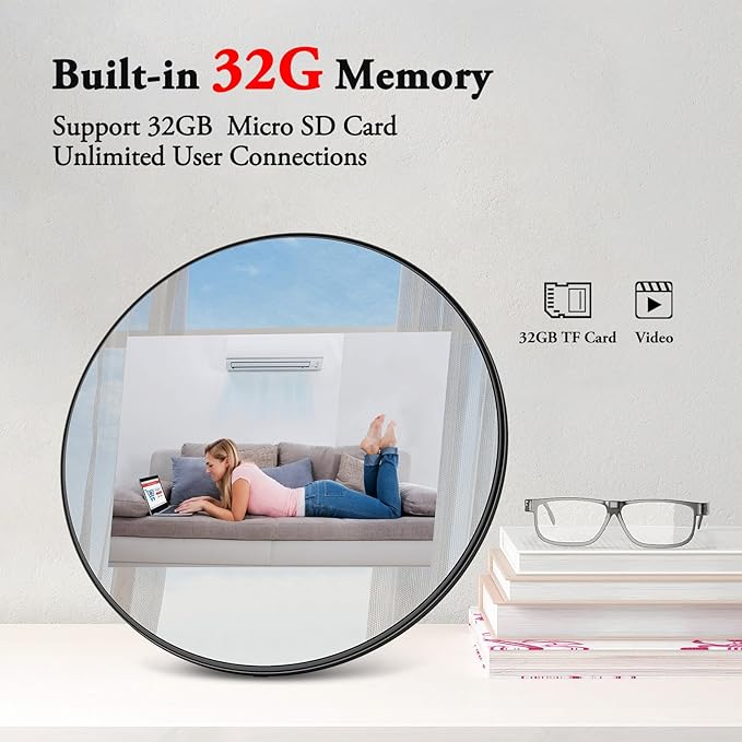 Frameo Digital Picture Frame – 10.1" Smart Mirror Touchscreen Display Anti-Fog, WiFi Digital Mirror Share Photos & Videos via App, Wall/Tabletop Mount 32GB Frame for Home Decor & Gifts