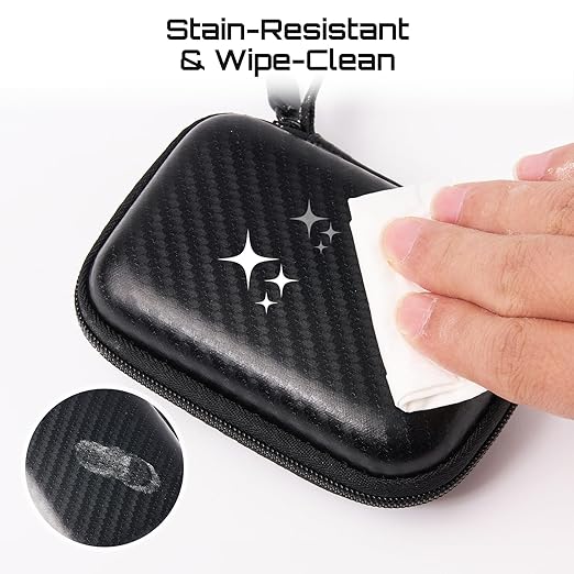 Seesii 4 Inch Protective Case for NanoVNA-H4 & TinySA Ultra: EVA Hard Shell Storage Pouch with Custom Foam for Antenna/Spectrum Analyzer, Waterproof Shockproof Design with Carry Strap