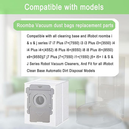 22 Pack Vacuum Bags for iRobot Roomba i7 i7+ i3 i3+ i8 i8+ j5+ i5+ i4 i4+ i1+ i6 i6+ j5+ j7 j7+ s9 s9+, i and s and j Series Clean Base Automatic Dirt Disposal Bags