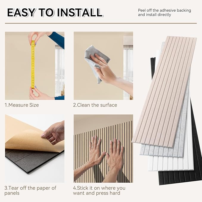 Self-Adhesive Acoustic Panels, 10 Pack Large Soundproof Wall Panel, High Density Sound Proof Panels, Decorative Absorbing Acoustic Treatment for Home Studio Office (Splicing Color)