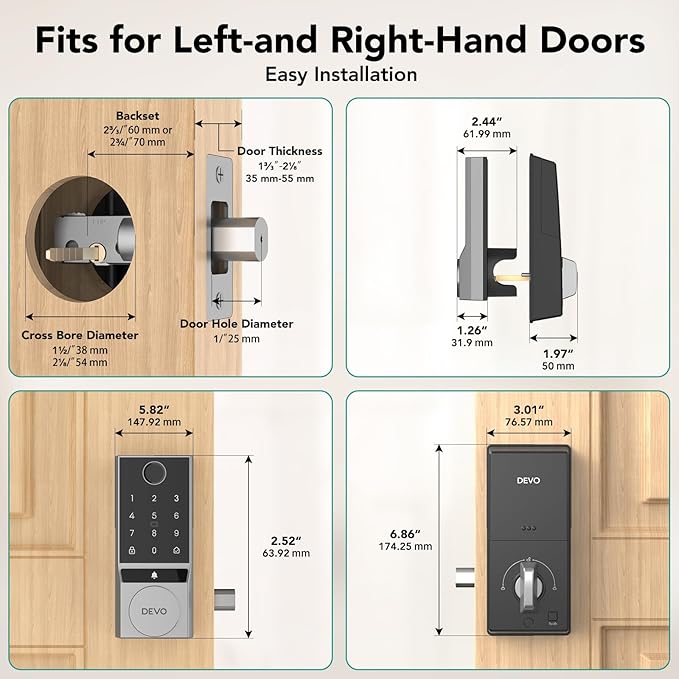 Devo Door Lock for Front Door