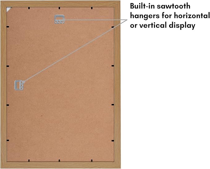Americanflat 13x19 Picture Frame with Shatter-Resistant Glass - Gallery Style Frame with Engineered Wood - Signature Collection - Photo Frame for Wall Display - Dark Oak (Pack of 2)