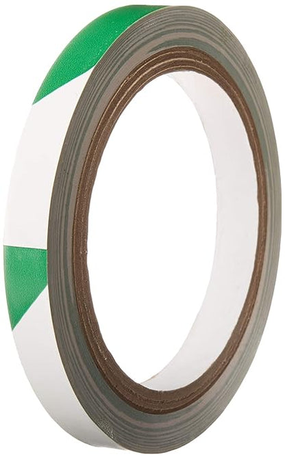 GGR Supplies T.R.U. SST-618C Green & White Hazard Warning Safety Stripe Tape: 1/2" in. Wide x 18 yds.
