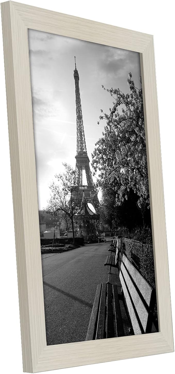 Americanflat 8x12 Picture Frame with Shatter-Resistant Glass - Signature Collection - Gallery-Style Frames Made of Engineered Wood - Photo Frame for Tabletop and Wall Display - Light Wood