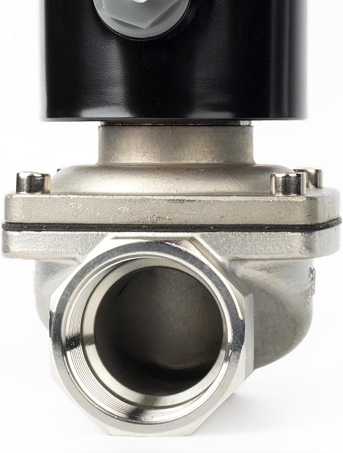 U.S. Solid 1-1/4" Solenoid Valve - 110V AC Stainless Steel Electric Solenoid Valve, Normally Closed, Viton Seal