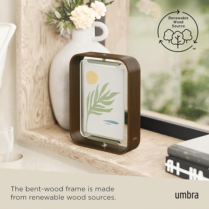 Umbra Bellwood Desk Frame 5" x 7", Aged Walnut