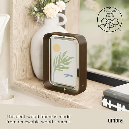 Umbra Bellwood Desk Frame 5" x 7", Aged Walnut