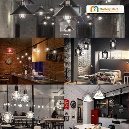 Mastery Mart 24 Pack Vintage LED Light Bulb 5000K Daylight White, Dimmable, 5.5W (60 Watt Equivalent), ST21/ ST64 Clear Glass Antique Edison Style, 500LM E26 Decorative Filament Bulb