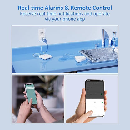 Stechro 3 Pack Water Leak Detector, 120dB Water Sensor Alarm, Water Leakage Detection Device for Home Basements Bathroom Kitchen Toilet Laundry