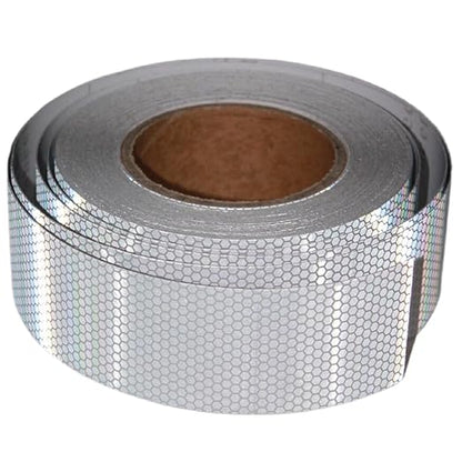 Non Fading Silver Reflective Tape 2 inch Wide, Outdoor Waterproof Safety Adhesive Stickers, High Visibility Industrial Marking Tape (68 feet)
