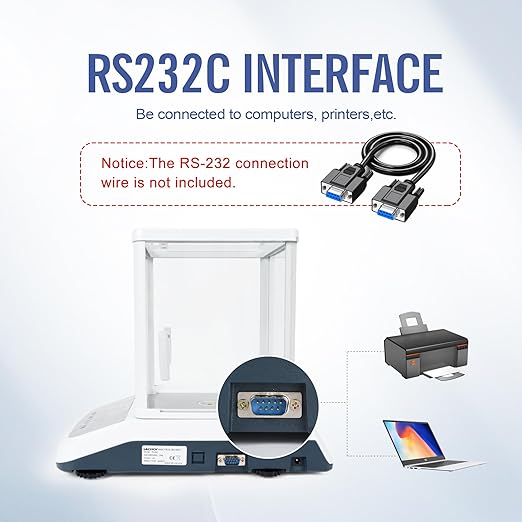 Lab Scale 0.001g×100g Accuracy Digital Lab Analytical Balance Jewelry Scale with Windshield,RS232 Interface Laboratory Analytical Balance (0.001g*100g)