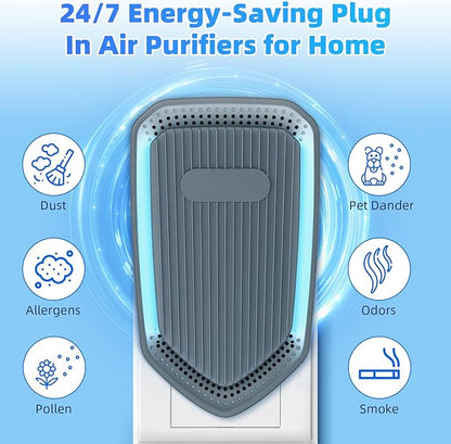 Negative Ion air Purifier, Silent Plug-in Air Purifier,Mini Portable Air Ion Generator, Absorbing Smoke and Dust, Purifying Air is Suitable for Bedroom, Study, Kitchen, Bathroom and Living Room (6)