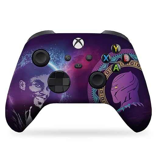 DreamController Blackk Panther Custom X-box Controller Wireless compatible with X-box One/X-box Series X/S Proudly Customized in USA with Permanent HYDRO-DIP Printing(NOT JUST A SKIN) (MODDED)