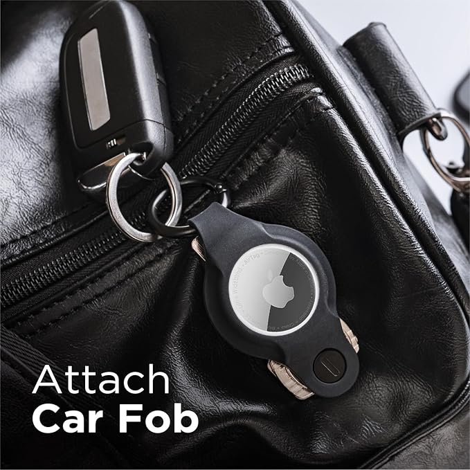 KeySmart AirTag Keychain Key Holder, Compatible with Apple AirTag Holder, Key Organizer Keychains
