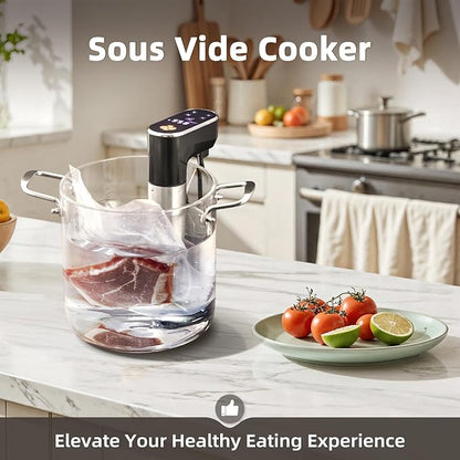 Sous Vide Machine,1300 Watts, Immersion Circulators, Sous Vide Precision Cooker, Steak Cooker, Temperature and Time Digital Display Control, Ultra-Quiet,Fast-Heating,Easy to store,IPX7 Waterproof