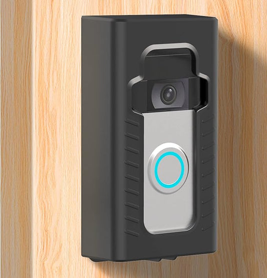 BFYTN Adhesive Mount Compatible with for Video Doorbell No-Drill Mounting Bracket Cover Holder Not Block Doorbell Sensor