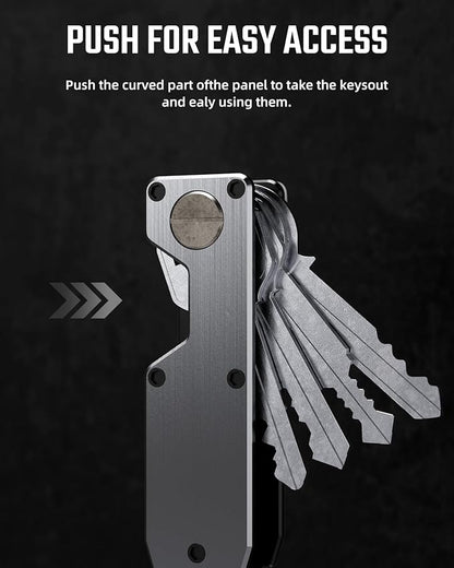 Key Organizer for Men Compact Key Holder Minimalist Key Case Metal Key Chain Key Holder for Keychain Secures 2-5 Keys
