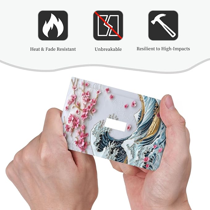 Decorative Light Switch Cover The Great Wave Off Kanagawa With Sakura 1 Gang Single Toggle Device Electrical Faceplate Switchplates Decorator Outlet Wall Plate for Bedroom Bathroom Decor