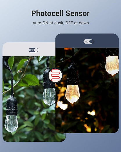 DEWENWILS Outdoor Timer for Lights, Waterproof Outlet Timer with 2 Grounded Electrical Outlets, for Christmas, 15A 1/2HP, UL Listed