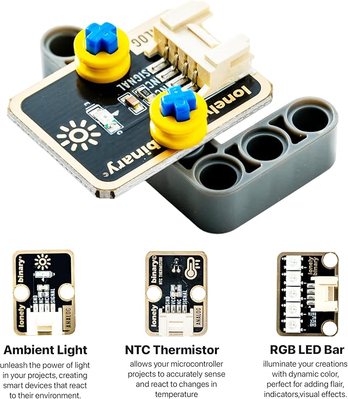 TinkerBlock ESP32-S3 Starter Kit – 16MB Flash ESP32-S3 WiFi & Bluetooth Development Board, S3 Expansion Board, 12 Plug-and-Play Modular Sensors – Compatible with Arduino IDE & ESP-IDF