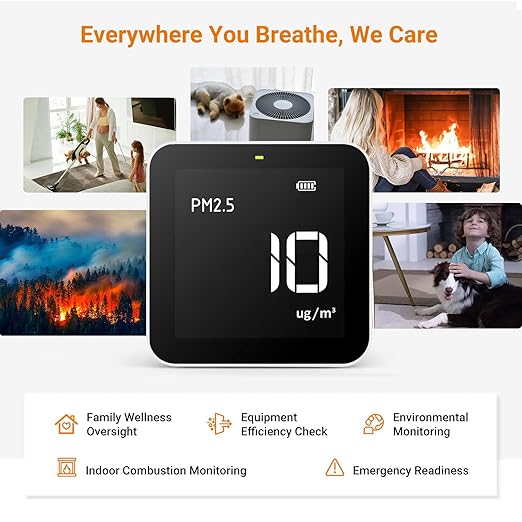Temtop Comprehensive Air Quality Monitoring Bundle - Handheld Particle Counter (Airing2000) + Indoor Air Quality Detector (M10)