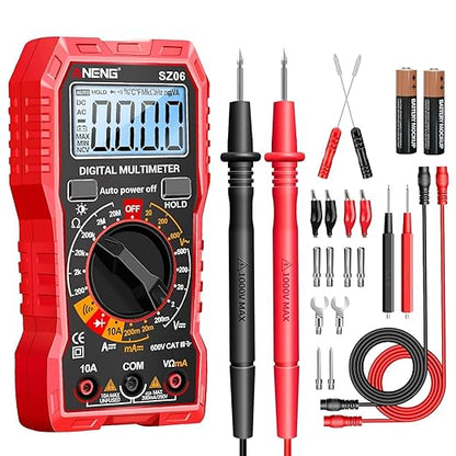 ANENG Digital Multimeter Tester Measures AC/DC Voltage,DC Current Ohm Amp Meter,Professional Multimetro Auto Voltmeter with Resistance, Diodes,Buzzer Handhold Electrial Tools