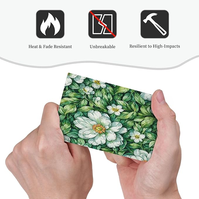 Vintage Floral White Flowers Green Plants Leaves Light Switch Cover Plate 1 Gang No Device Blank Decorative Switch Plate Electrical Wall Plates Faceplate for Bedroom Bathroom Decor