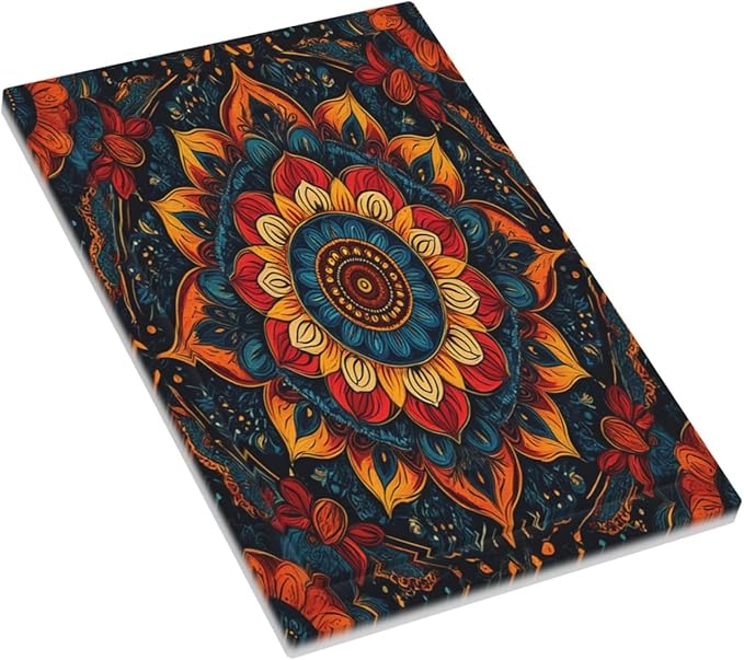 Boho Colorful Mandala 1-Gang No Device Blank Wallplate Electrical Light Switch Covers Decorative Receptacle Face Plate Cover for Bathroom 5 X 3 IN