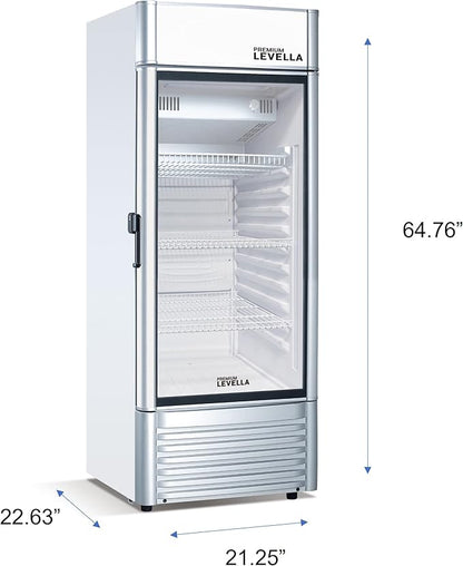 Single Door Beverage Cooler - 6.5 cu ft - Silver by Premium Levella